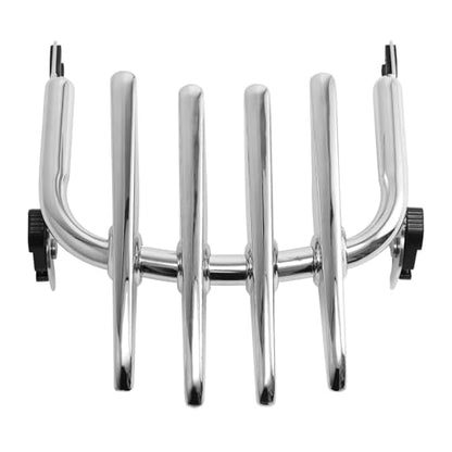 XFMT Motorcycle Chrome Detachable Stealth Two-Up Luggage Rack for Harley Touring Road King Street Glide Road Glide Electra Glide 2009-Later - color: Stealth Luggage Rack-Chrome