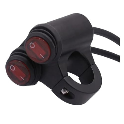 Motorcycle Handlebar Headlight Switch Dual Button Control 7/8inch 22mm Flasher Speaker Switch Fog Spotlight Switches