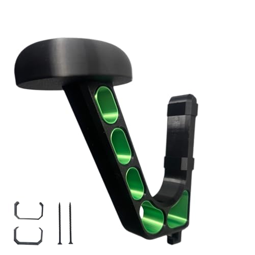 Wall Mounted Helmet Hanger – Premium Heavy Duty 3D Printed Helmet Hanger for Motorcycle, Gaming, Football Helmet, Hat, Bicycle Helmet, Motorcycle Accessories – (Emerald Green) - color: Emerald Green