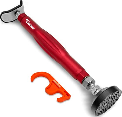 KAEDEAR Motorcycle Maintenance Stand with Brake Holder, Aluminum, Easy Wheel Rotation, Easy Turn, Ergonomic, For Chain Cleaning, Lubrication and Service, Grip Stand KDR-ST1 (Red) - color: Red