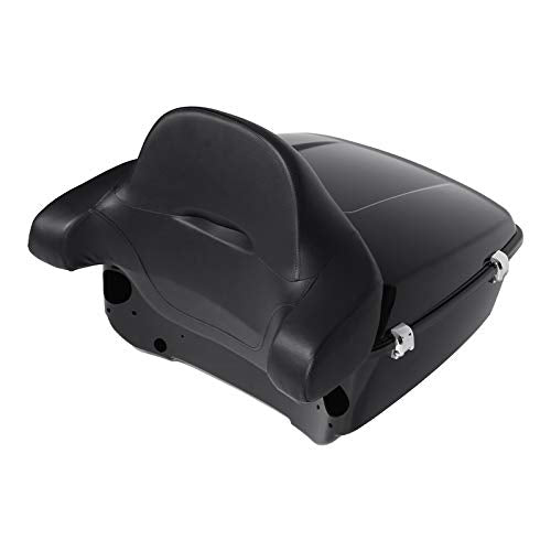 SLMOTO 13.7" King Tour Trunk Backrest, 13.7" Chopped Backrest Mounting Rack Round Fit For Harley Road King Road Glide Street Glide FLHXSE and CVO Limited FLHTKSE 2014-2025 - color: AStyle #09