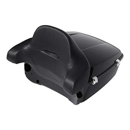 SLMOTO 13.7" King Tour Trunk Backrest, 13.7" Chopped Backrest Mounting Rack Round Fit For Harley Road King Road Glide Street Glide FLHXSE and CVO Limited FLHTKSE 2014-2025 - color: AStyle #09