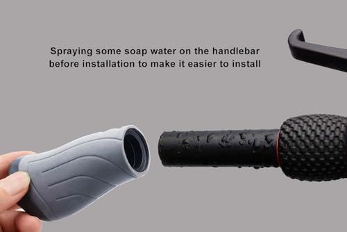 TOPCABIN Bike Grips 2PCS 90mm Length Bike Handlebar Grips Short Mini Bicycle Handlebar Grips Two-Color Rubber Ergonomic Design - color: PVC Grey(90mm+130mm)