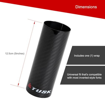Tusk Carbon Fiber Registration Fork Wrap for Motorcycles with Inverted Style Forks Compatible with KTM HONDA YAMAHA KAWASAKI HUSQVARNA BETA GASGAS SHERCO SUZUKI