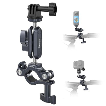 SMALLRIG Bike Motorcycle Handlebar Mount for Gopro, Pole and Roll Bar Mount, CNC All-Metal 22-32mm for Action Cameras Gopro, Insta360 and DJI - 4191