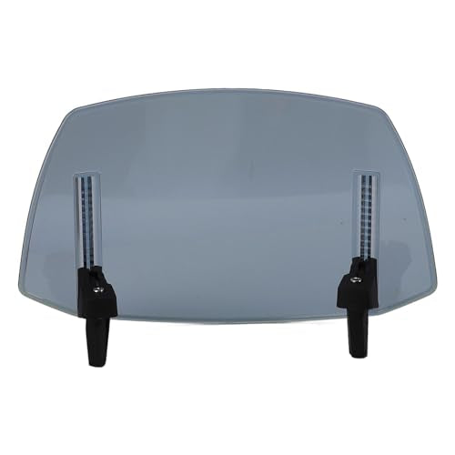 Universal Motorcycle Wind Deflector, Adjustable Clip On Windscreen Extension for Wind Rain and Debris Protection, with Enhanced Riding Comfort and Noise Reduction, Compatible with - color: Transparent Blue