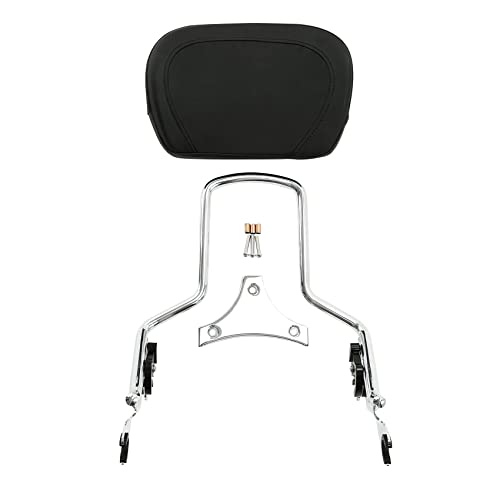 Chrome Detachable Sissy Bar Upright Passenger Backrest Pad & Air Wing Two Up Luggage Rack Fit for Harley Touring Road King Street Glide Road Glide 2009-2025 - color: Chrome #1