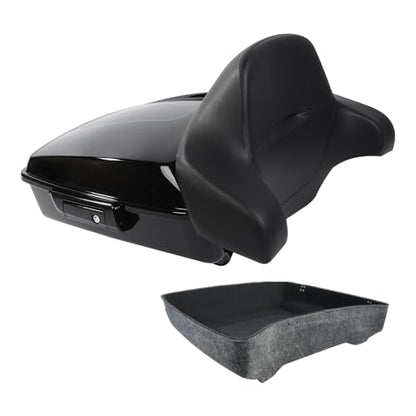 10.7" Chopped Tour Luggage Trunk & Backrest Fits for 2014-2025 Harley Davidson Touring Models Street Road Glide - color: Chopped Trunk Set #3