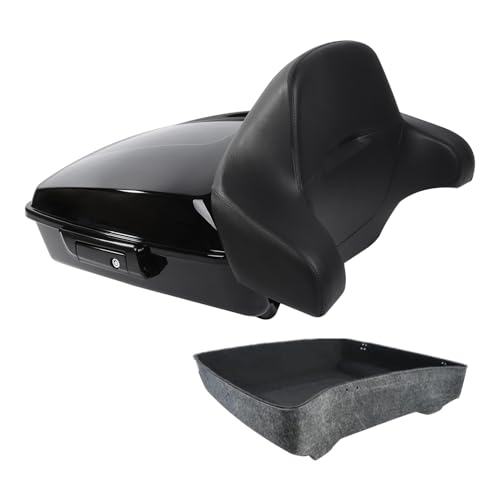 10.7" Chopped Tour Luggage Trunk & Backrest Fits for 2014-2025 Harley Davidson Touring Models Street Road Glide - color: Chopped Trunk Set #3