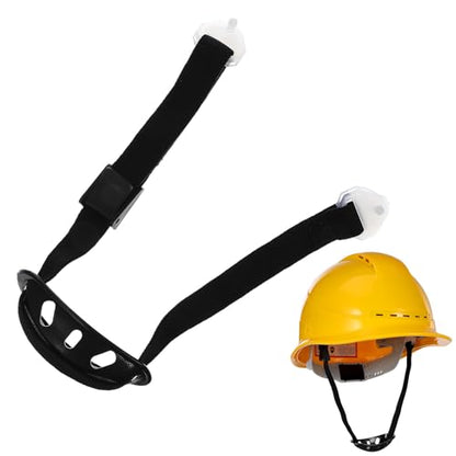 Hard Hat Chin Strap Replacement - Adjustable Helmet Strap with Chin Cup, Plastic and Polyester, Universal for Construction Helmets, Black - 15.92X1.49X0.59in - color: Black