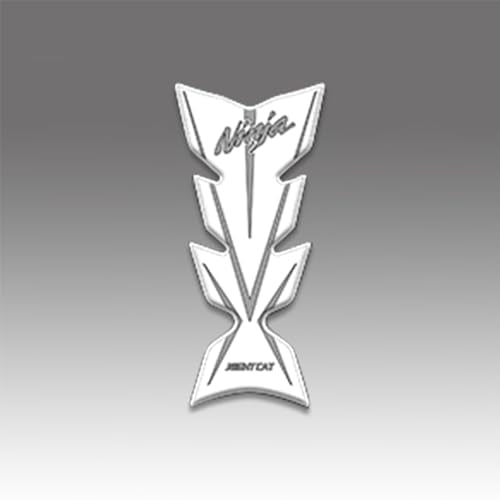 NIGHT CAT Compatible Ninja 400 Ninja 500 Motorcycle Fuel Tank Pad Kit Side Fuel Knee Guard Sticker Fuel Tank Protector（Fishbone Sticker-White） - color: Fishbone Sticker-White