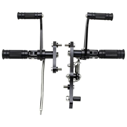 CNC Black 2.17" Forward Controls Foot Pegs Footrests Shift Levers Linkages Kits Compatible with 1995-2006 Kawasaki Vulcan 800 VN800 A B Classic E Drifter - color: Black B, size: VN800