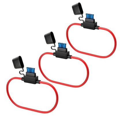 3Pcs Inline Fuse Holder Standard ATC ATO Add-a-Circuit Car Fuse Holder TAP Adapter 15A Blade Automotive Fuse Holder for Automotive Marine CFH-ILATO-PT15A - color: CFH-ILATO-PT15A