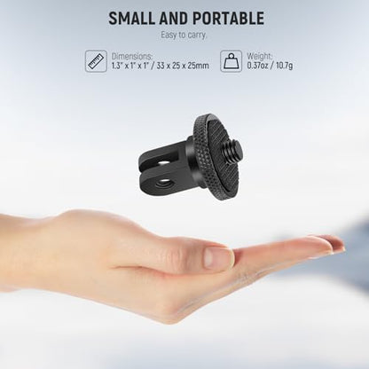 NEEWER Action Camera Tripod Mount Adapter with 1/4"-20 Screw Aluminum Alloy Accessories Compatible with Insta360 X5 X4 X3 GoPro Hero 13 12 DJI Osmo Action 5 Pro 4 3 AKASO APEMAN, GP-81 - style: GP-81