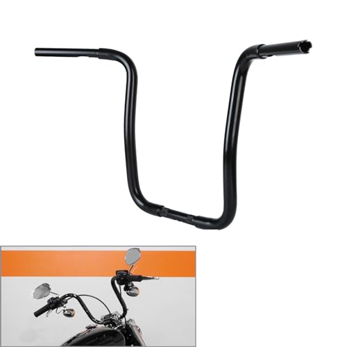 Green-L 1 1/4" Ape Hanger 18" Rise Handlebars Fit for Harley Sportster XL883 XL1200 Softail FLST FXST Custom Motorcycle 1.25" Handle Bar - size: 18" Rise, style: Style A Black