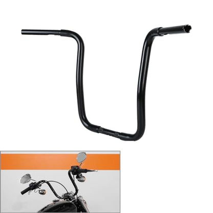 Green-L 1 1/4" Ape Hanger 18" Rise Handlebars Fit for Harley Sportster XL883 XL1200 Softail FLST FXST Custom Motorcycle 1.25" Handle Bar - size: 18" Rise, style: Style A Black
