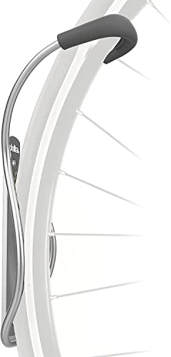 Leonardo Bike Rack Wall Mount with Tire Tray by Delta Cycle – Elegant Vertical Hanger Hook Design Provides Easy Bicycle Storage Access – Hassle-Free Installation – Vertical Mount Holds Up to 40 lbs - size: Standard Tire, style: Wall Hook with Tray