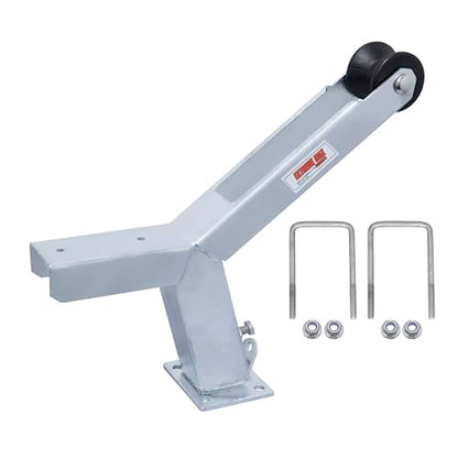 Extreme Max 3006.6898 Adjustable Height Notched Winch Stand with Roller - Galvanized Finish, Hardware Fits 3" W x 5" H Trailer Frames - color: Galvanized, size: Fits 3"W x 5"H Trailer Frames