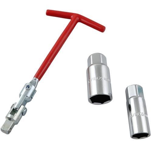 TAODAN 1 Set 3PCS Car Spark Plug Socket Wrench Steel Spark Plug Removal Tool 0.63x0.83inch For Motorcycle Lawn Mower Snow Blower Small Engine Equipment