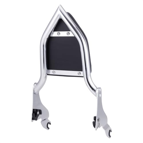 Detachable Sissy Bar Backrest Passenger Backrest Compatible with Harley Touring Street Glide Road Glide Road King Electra Glide 2009-2025 (Chrome) - color: Chrome