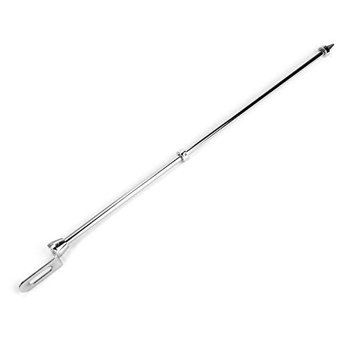 Motorcycle Flagpole, Universal Motorcycle Auto Flagpole Rear Luggage Rack Mount Flag Pole Accessory Car Flagpole (Electroplated Silver)