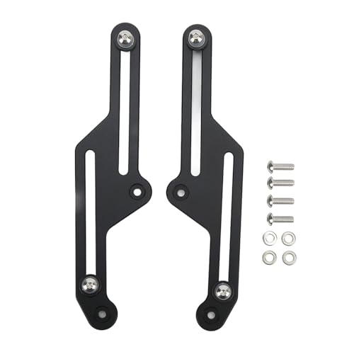 Aramox Windscreen Adjusters, Pair Motorcycle Adjustable Bracket Anodized Black Replacement for 700 XT700Z 2019?2021