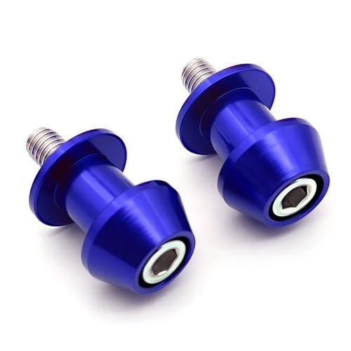 10mm Motorcycle Swing Arm Spools Aluminium Alloy Motorcycle CNC Sliders Stand Swingarm Bobbins(Blue,2Pcs) - color: Blue, size: 10mm