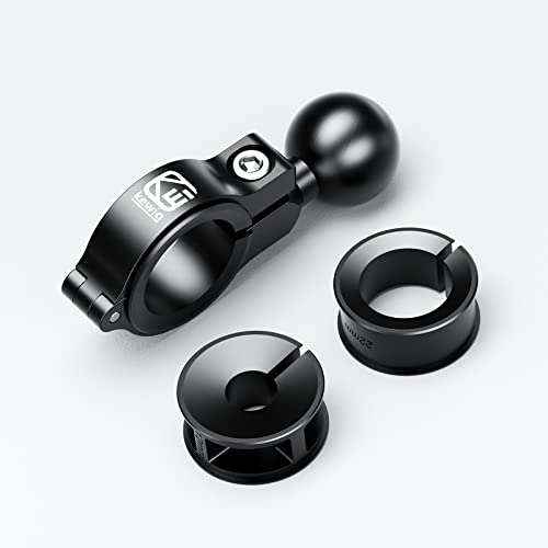 BRCOVAN Aluminum Alloy Handlebar Mount Base with 1'' TPU Ball | Compatible with RAM Mounts B Size 1 Inch Ball Double Socket Arm, for Round Rail Diameter 0.5'' 0.87'' 1'' 1.125'' 1.26'' - style: R3-Set of 1