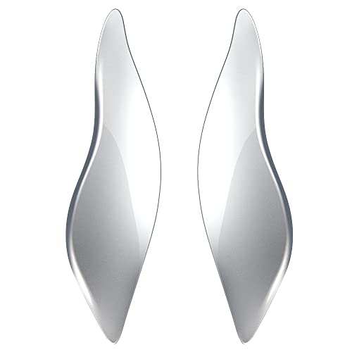 Advanblack Barracuda Silver Side Wings Air Deflectors, Fairing Side Wing Windshield, Fairing Side Shield, Adjustable Wind Deflectors, Compatible for Harley Touring Street Electra Glide 2014-2023 - color: Barracuda Silver