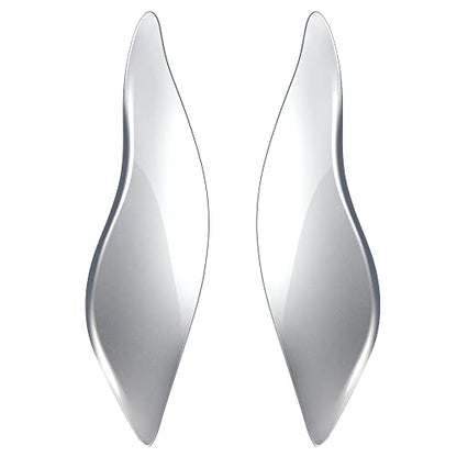 Advanblack Barracuda Silver Side Wings Air Deflectors, Fairing Side Wing Windshield, Fairing Side Shield, Adjustable Wind Deflectors, Compatible for Harley Touring Street Electra Glide 2014-2023 - color: Barracuda Silver