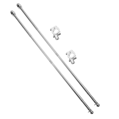 2pcs Motorcycle Flagpole Handlebar Mount Portable Safety Flag Pole for Sturdy and Design for Enhanced Visibility and Easy Installation