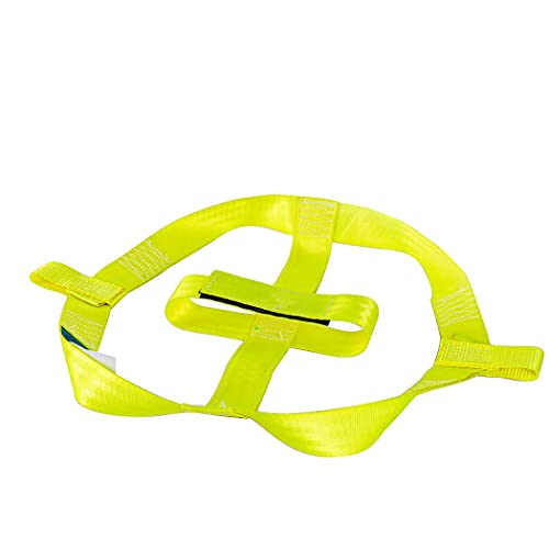 MOTO4U Universal Motorcycle Rear Wheel Tie down Strap in Yellow - color: yellow