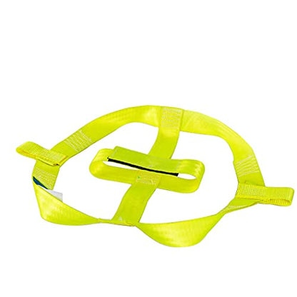 MOTO4U Universal Motorcycle Rear Wheel Tie down Strap in Yellow - color: yellow