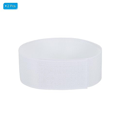 PATIKIL Boot Straps, 2 Pack Elastic Polyester Trousers Blouses Ankle Straps Pants Leg Bands with Hook and Loop for Hiking, Fishing, Hunting, 20", White - color: White, size: 20"