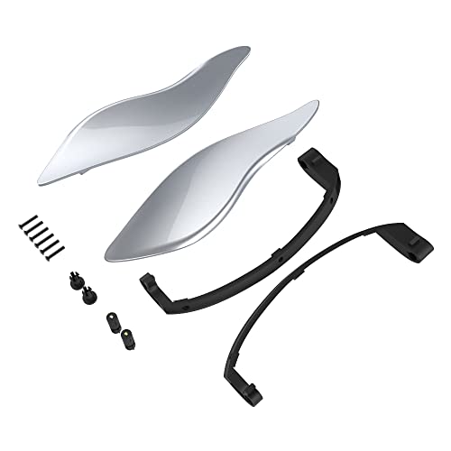 Moto Onfire Color-Matched Motorcycle Air Deflectors Batwing Fairing Wind Fit for '14-Later Harley Touring Street Electra Glide (2 Pcs) (Barracuda Silver(Glossy)) - color: Barracuda Silver(Glossy)
