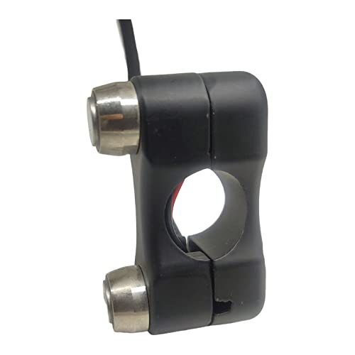 RAYANA 7/8" Motorcycle Handlebar Control 2 Push Button Switch for Horn Start Kill Headlight ON Off Handle Bar Switch Dirt Bike ebike Scooter (Blue-Latching Momentary Button Switch) 22mm
