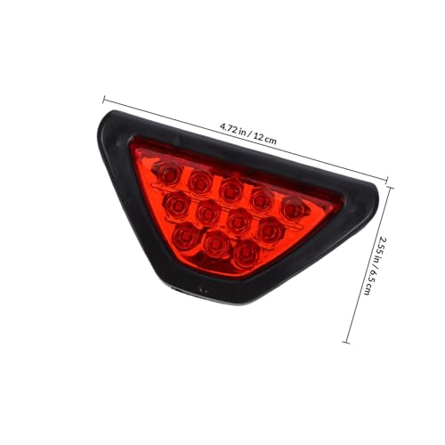Car Rear Bumper LED Triangle Tail Brake Light Set with Flashing Warning for Universal Vehicles, Red Safety Lamp Suitable for Anti-collision and Rear Traffic Alert