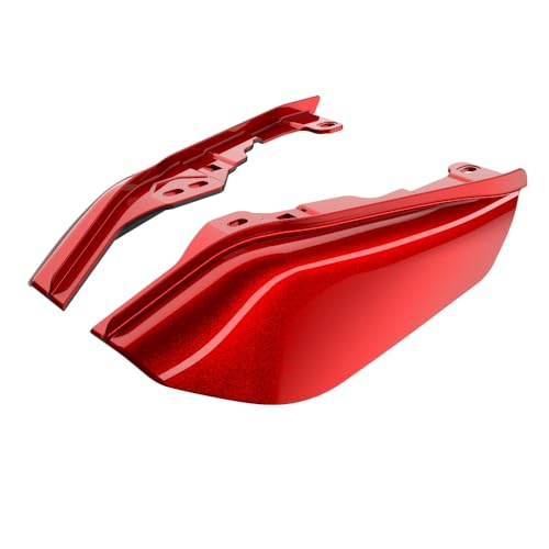 Advanblack 2025 Road Glide Mid Frame Air Deflectors Heat Shields Deflector for Harley Touring '09-'25 Harley RG, Street Glide, Road King (Brilliant Red) - color: Brilliant Red