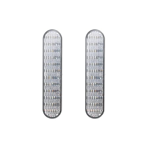 Self-Adhesive Oval Reflectors – Wide-Angle Reflective Design, High-Visibility Reflector for Motorcycles, Bicycles, E-Bikes, Cars, Trucks, Trailers (White, 2-Pack) - color: 05.White – Adhesive | 3.94x0.83x0.39 inch, style: Oval