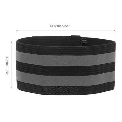 8pcs Reflective Leg Straps for Biking, Elastic Adjustable Ankle Bands, Black and Green Safety Cycling Gear for Night Riding and Outdoor Sports