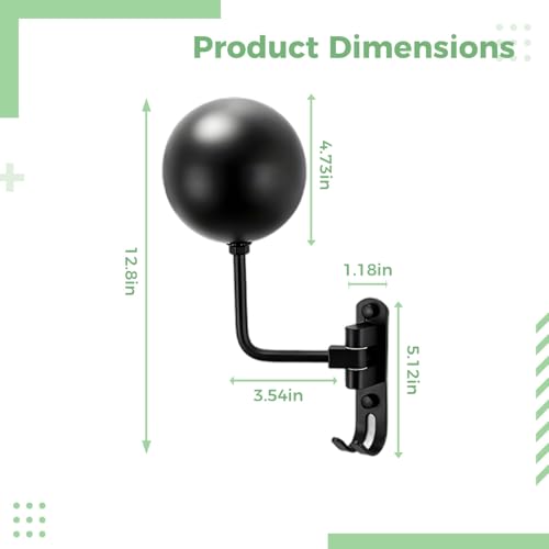 3 Pcs Motorcycle Helmet Rack, Plastic Wall Mount Helmet Holder with 180° Rotation, No Drill Helmet Hanger, Hat Storage Rack for Helmets Caps Gloves Keys