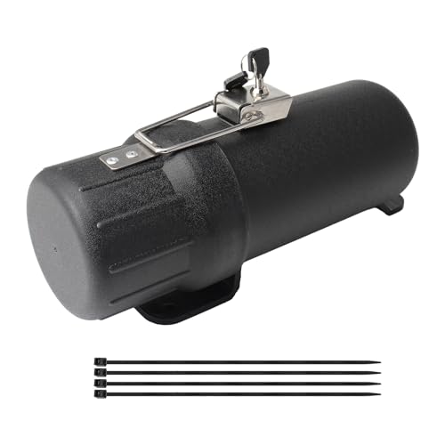 Universal Motorcycle Tool Tube,Motorcycle Storage Box Waterproof - Black(with Lock) - size: Large: 31.5*10.8*10.8cm(with Lock)