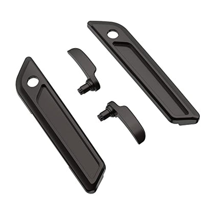 Advanblack Saddlebag Latches Covers, Lid Lifters Levers Fit for 2014+ Harley Touring Hard Saddlebags - Black Jack Metallic - color: Black Jack Metallic