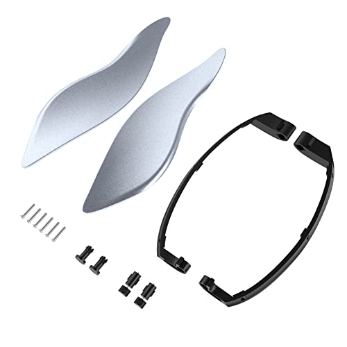Fairing Air Deflectors for Harley,Side Wings Windshield Adjustable Air Deflectors for Harley Touring Road King Electra Glide Street Glide Road Glide 2014-2023 Brilliant Silver - color: Brilliant Silver