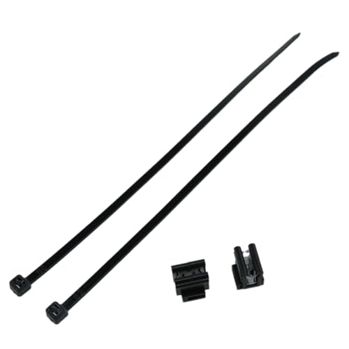 black Nylon Universal edge clip Cable Tie Buckle metal cable clips Zip Tie Mount with 0.19x7.87inch Cables Ties Wire Holder Management Clips Parallel clamp and vertical clamp 24PCS