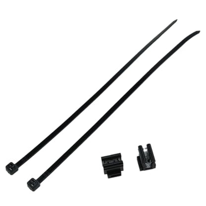 black Nylon Universal edge clip Cable Tie Buckle metal cable clips Zip Tie Mount with 0.19x7.87inch Cables Ties Wire Holder Management Clips Parallel clamp and vertical clamp 24PCS