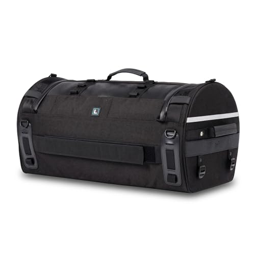 Niche Stackable Motorcycle Tail Bag – 59L Large Capacity Rear Seat Bag with Waterproof Rain Cover, Zipper Closure, & Adjustable Straps – Travel Luggage for Honda, Yamaha, Suzuki, Kawasaki, Harley - size: 59L
