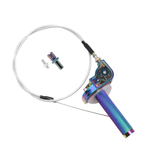 Throttle Grip Throttle Cable Motorcycle 22mm Universal CNC Aluminum Accelerator Throttle Twist Grips Handlebars for KLX CR CRF EXC XR TTR CB SSR ATV Dirt Bike Pit Bike - color: Multicolored
