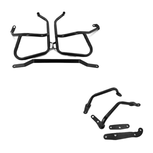 Frame Protector Crash Slider Motorcycle Highway Crash Bar Protector for Ducati Multistrada V4 V4S 2020-2024 Engine Guard Bumper Falling Crash Protector(Black) - color: Black