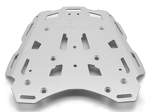 AltRider Motorcycle Luggage Rear Rack Compatible with KTM 790/890 Adventure/R & Husqvarna Norden 901 - Thick Aluminum Plate with Zero Snag Design - Supports Multiple Mounting Systems - Silver - color: Silver